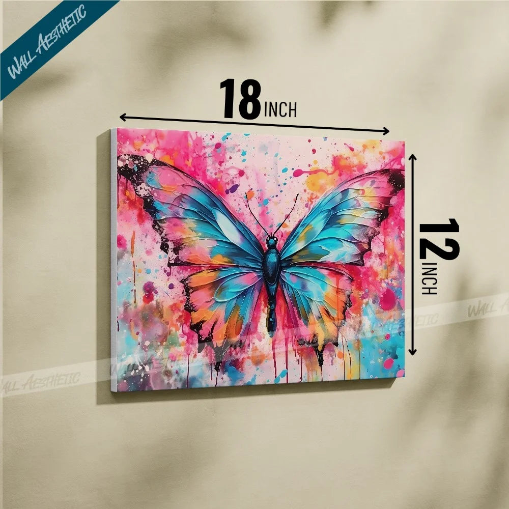 Vibrant Flight - A Butterfly's Canvas – Animal Art - Wall Aesthetic