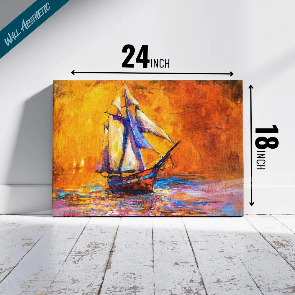 Sailing into Sunset – Aesthetic Art - Wall Aesthetic