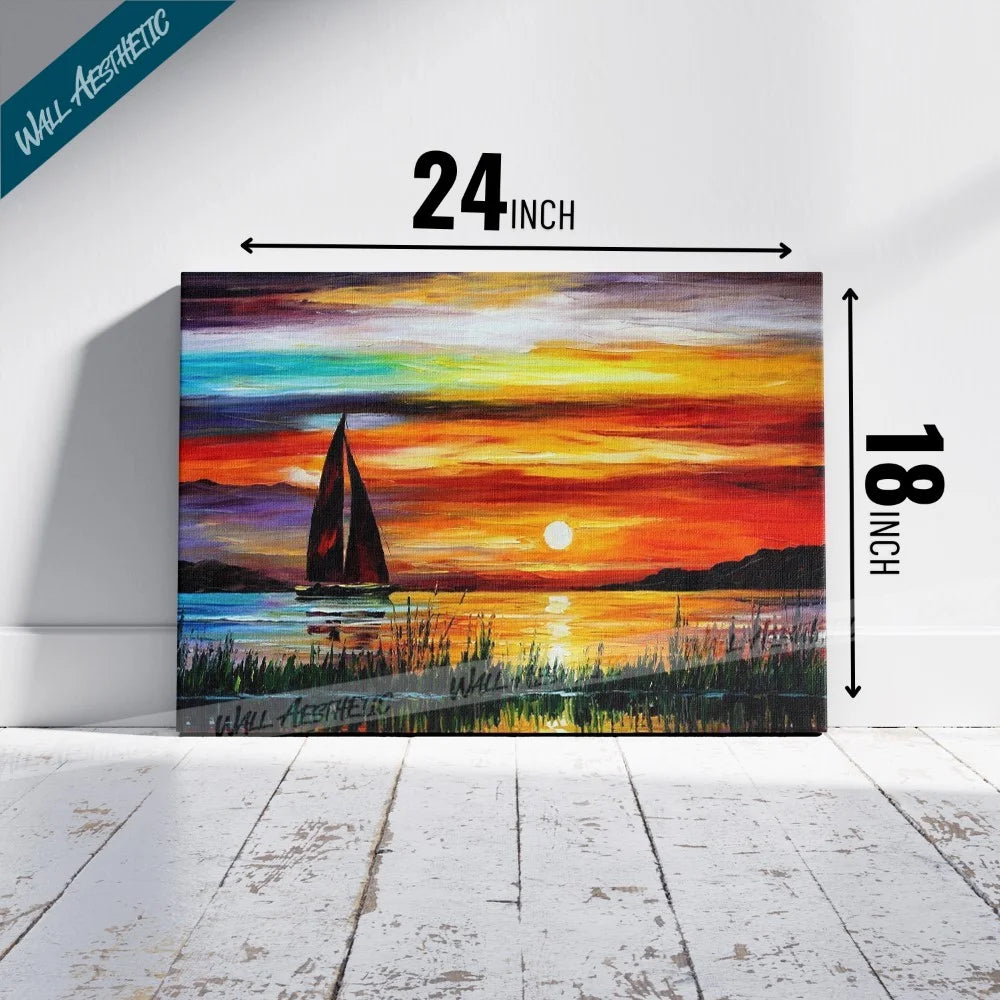 Sailing at Sunset – Aesthetic Art - Wall Aesthetic