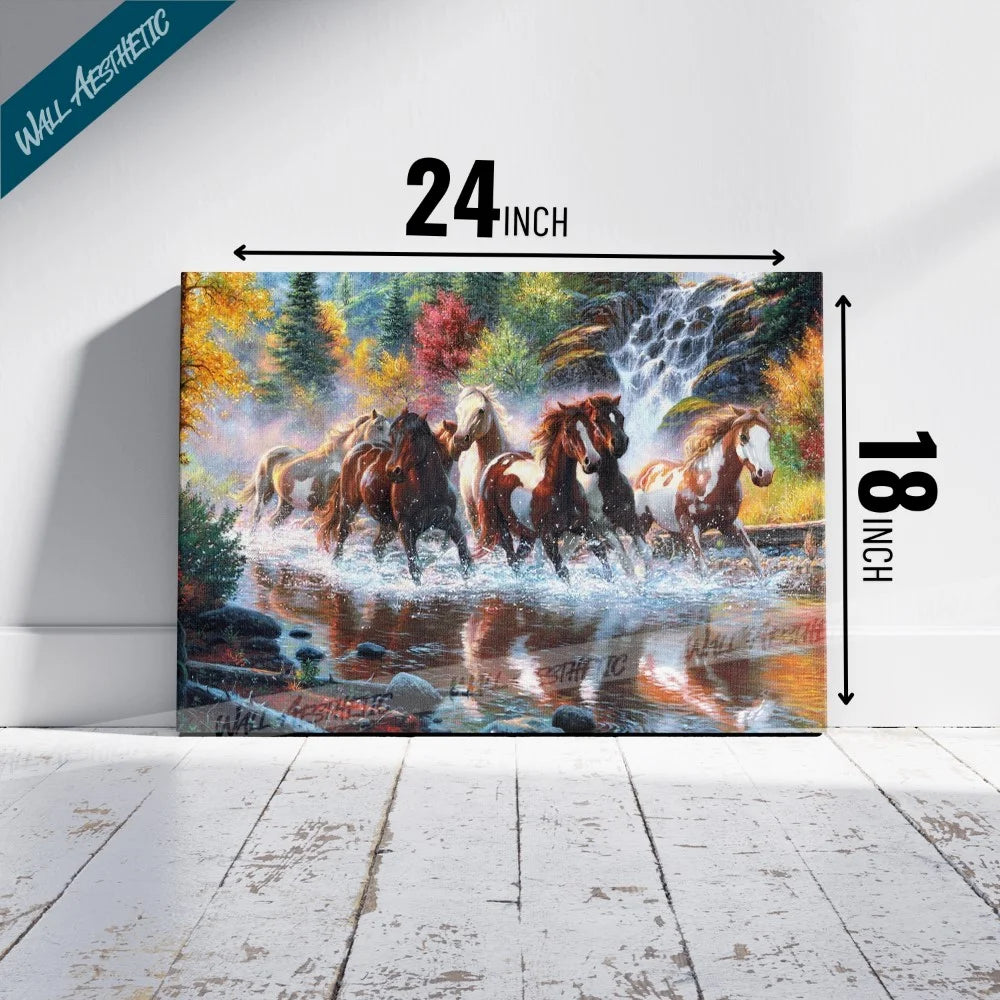 Wild Running Horses in Nature – Animal Art - Wall Aesthetic