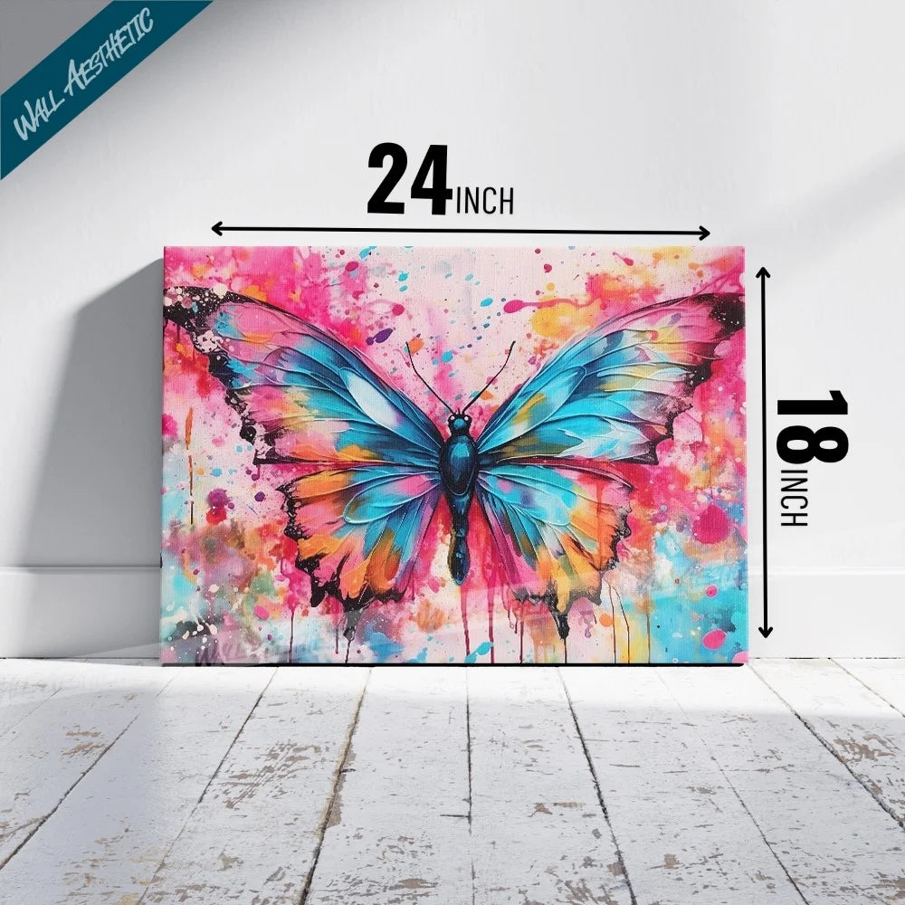 Vibrant Flight - A Butterfly's Canvas – Animal Art - Wall Aesthetic