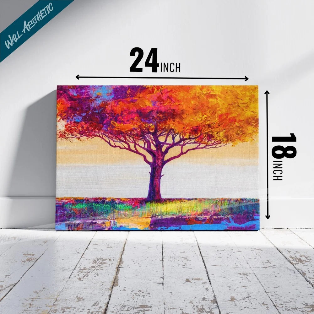 Radiant Autumn Tree – Aesthetic Art - Wall Aesthetic