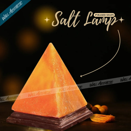 Himalayan Pyramid Shape 7 Color Changing Salt Lamp - Crafted Salt Lamp - Wall Aesthetic