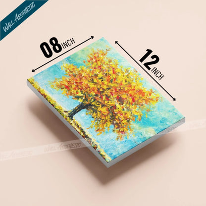 Golden Autumn Tree – Aesthetic Art - Wall Aesthetic