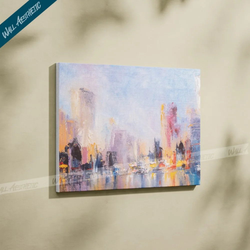 City Reflections at Dawn – Abstract Art - Wall Aesthetic