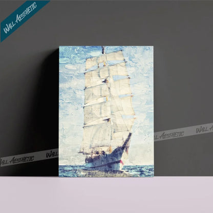 Sailing into space – Sea Themed Oil Painting Canvas Art - Aesthetic Art - Wall Aesthetic