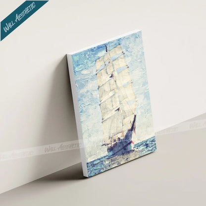 Sailing into space – Sea Themed Oil Painting Canvas Art - Aesthetic Art - Wall Aesthetic