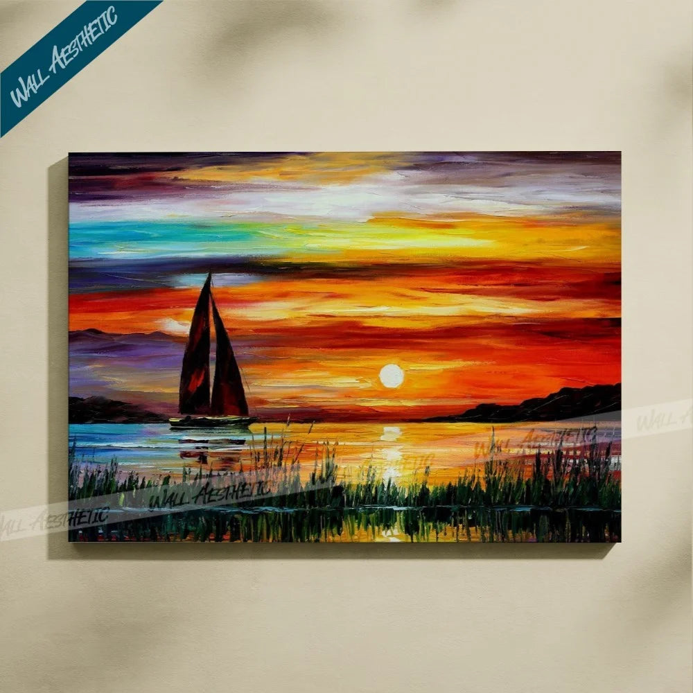 Sailing at Sunset – Aesthetic Art - Wall Aesthetic