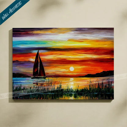 Sailing at Sunset – Aesthetic Art - Wall Aesthetic