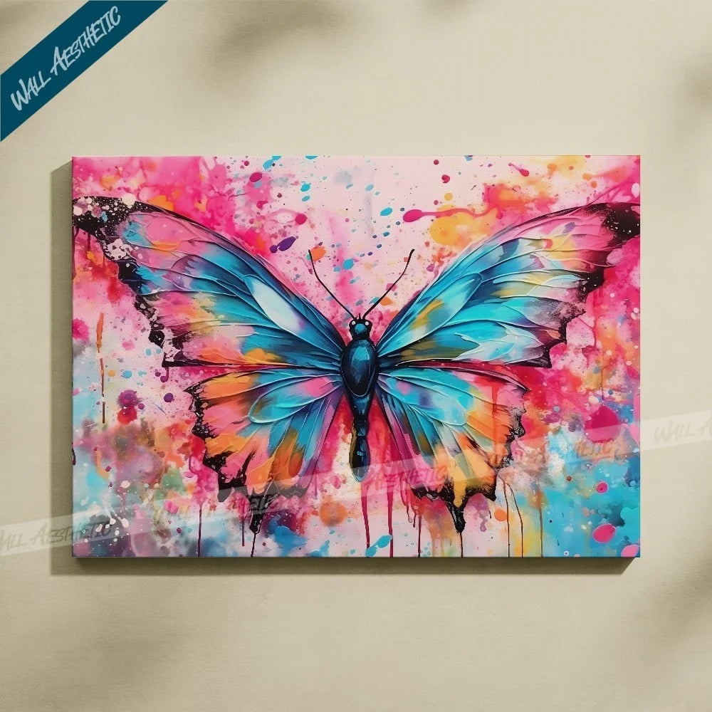 Vibrant Flight - A Butterfly's Canvas – Animal Art - Wall Aesthetic