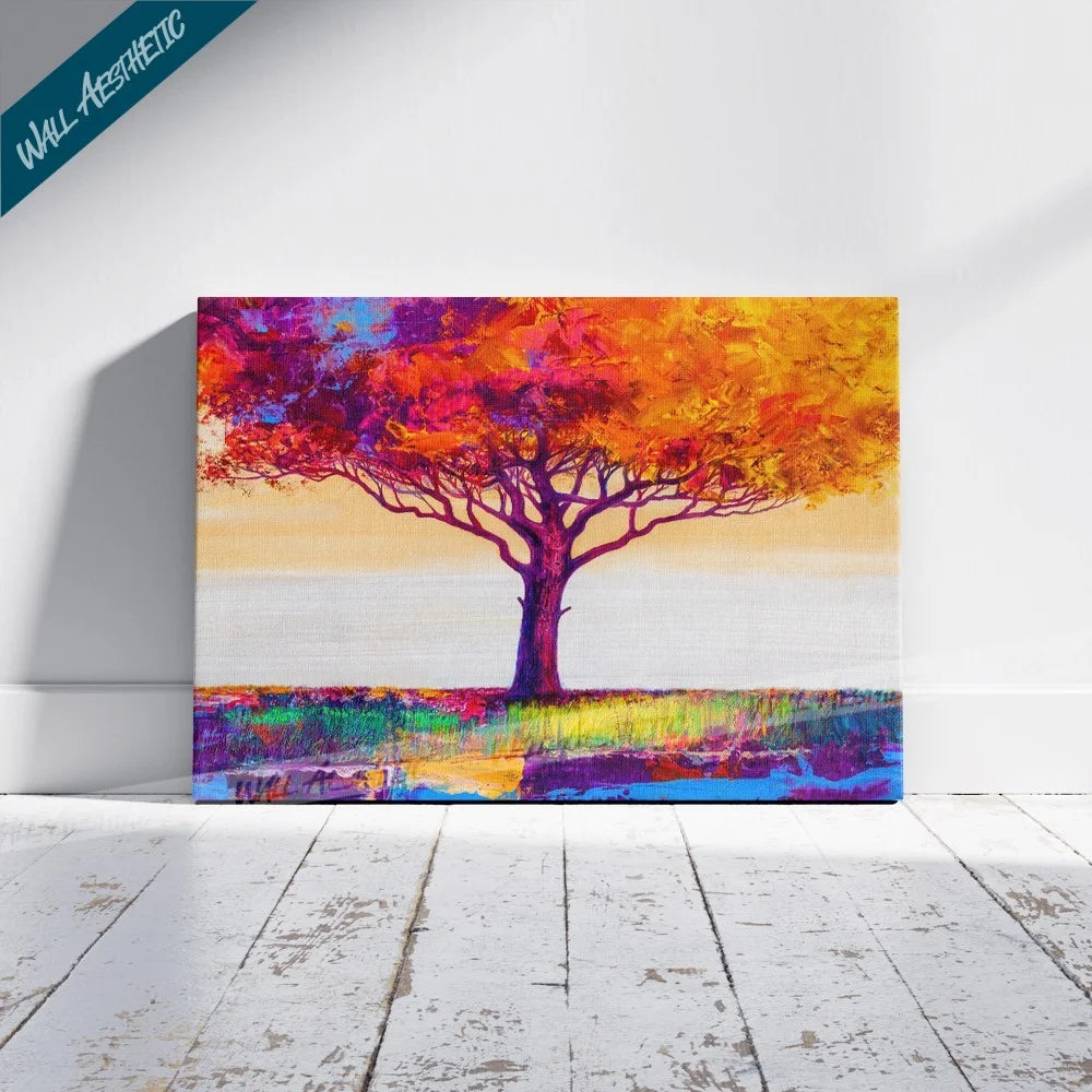 Radiant Autumn Tree – Aesthetic Art - Wall Aesthetic