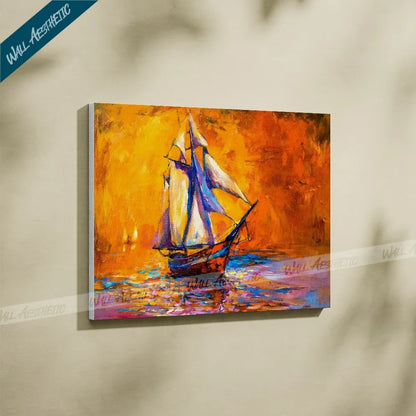 Sailing into Sunset – Aesthetic Art - Wall Aesthetic