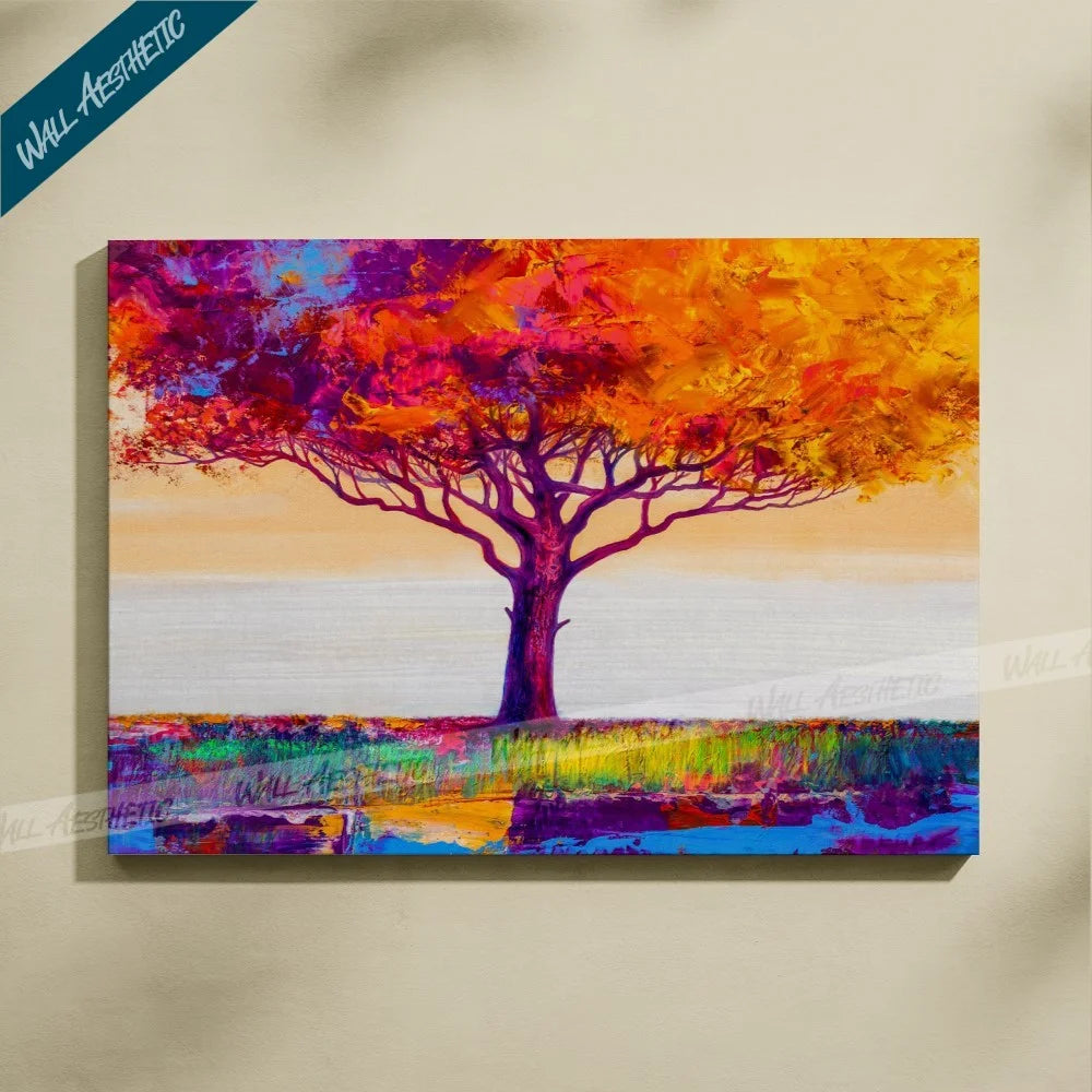 Radiant Autumn Tree – Aesthetic Art - Wall Aesthetic