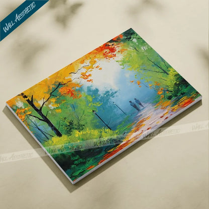 Autumn Walk in the Park Canvas Art – Aesthetic Art - Wall Aesthetic