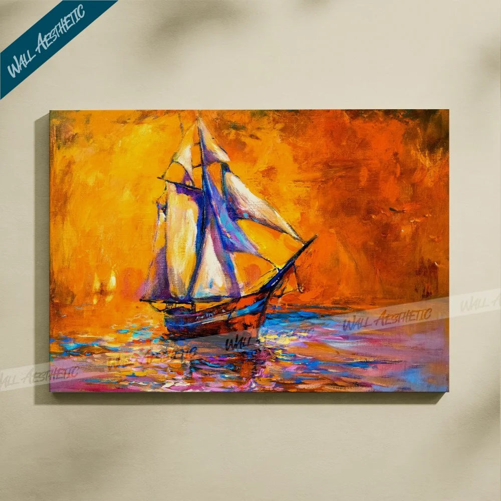 Sailing into Sunset – Aesthetic Art - Wall Aesthetic