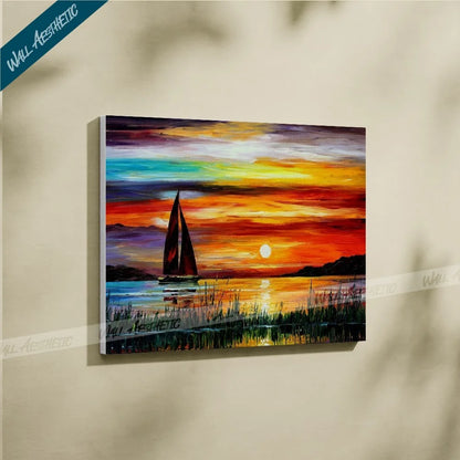 Sailing at Sunset – Aesthetic Art - Wall Aesthetic