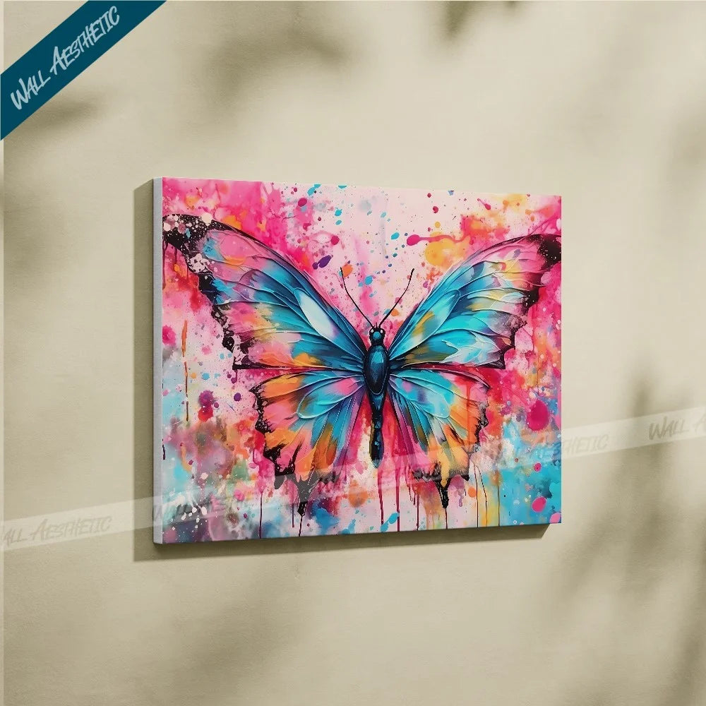 Vibrant Flight - A Butterfly's Canvas – Animal Art - Wall Aesthetic