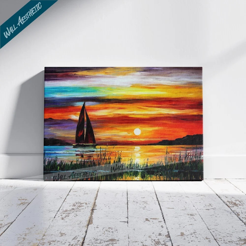 Sailing at Sunset – Aesthetic Art - Wall Aesthetic