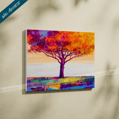 Radiant Autumn Tree – Aesthetic Art - Wall Aesthetic