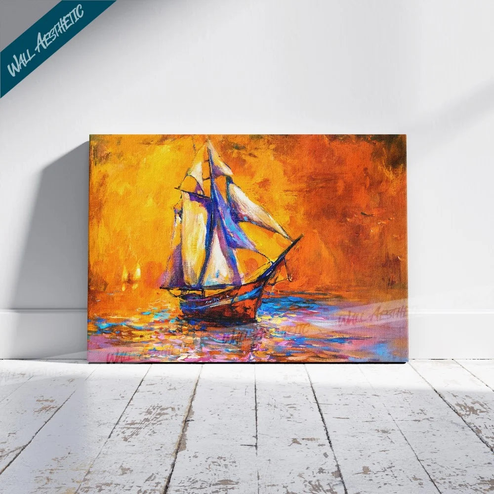 Sailing into Sunset – Aesthetic Art - Wall Aesthetic